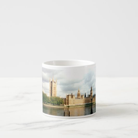 Parlement Londen Big Ben Thames, Landschap Espresso Kop (Voorkant)