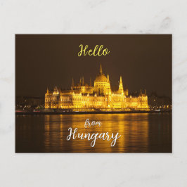 Parlement 's nachts in Boedapest, Hongarije Briefkaart