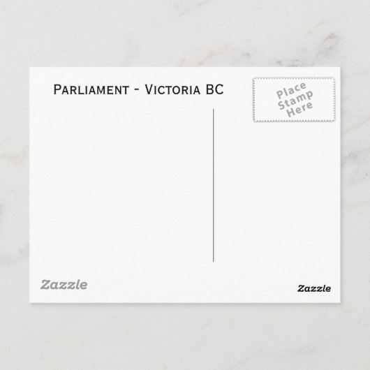 Parlement te nacht briefkaart (Achterkant)
