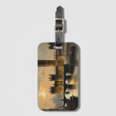 Parlement Thames River Big Ben London Travel Bagagelabel (Voorkant (verticaal))