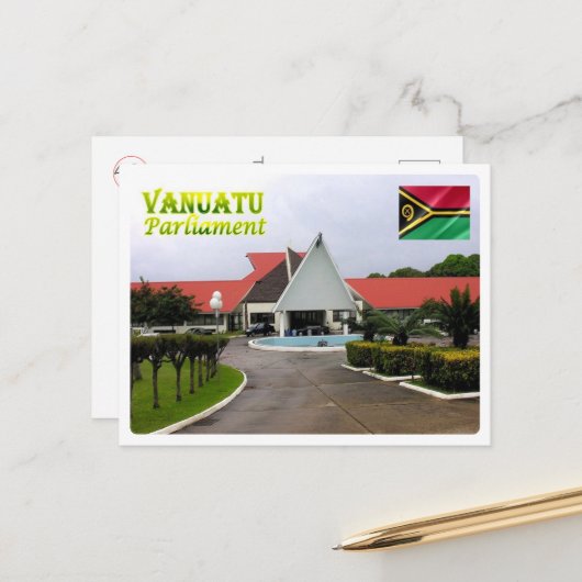 Parlement Vanuatu - Briefkaart (Voorkant / Achterkant in situ)