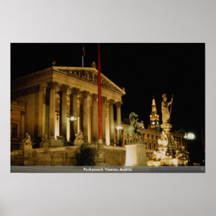 Parlement, Wenen, Oostenrijk Huidige stap: 12% Poster