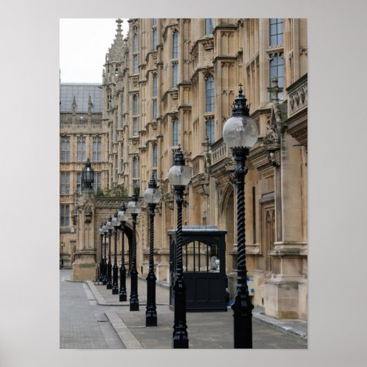 Parlement - Westminster - Lamppost Poster (Voorkant)