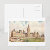 Parlementsgebouw in het Briefkaart van Ottawa (Voorkant / Achterkant)