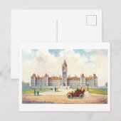 Parlementsgebouw in het  Briefkaart van Ottawa (Voorkant / Achterkant)