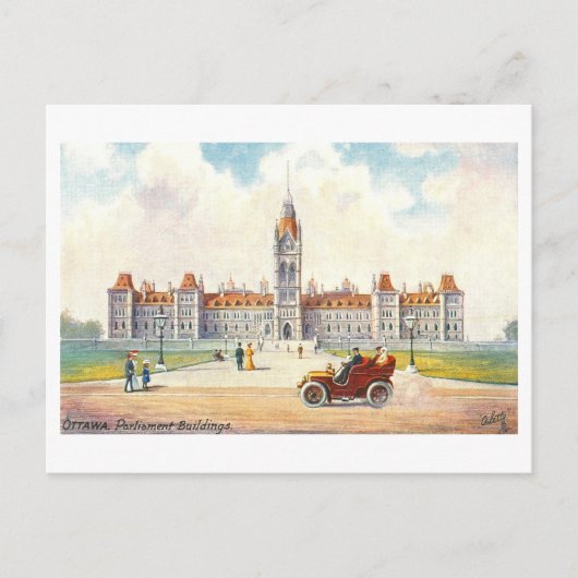 Parlementsgebouw in het  Briefkaart van Ottawa (Voorkant)
