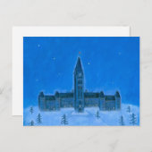 Parlementsgebouwen Ottawa Kerstmis Feestdagenkaart (Voorkant / Achterkant)