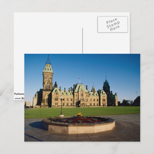 Parlementsgebouwen, Parlement Hill, Ottawa, Ont Briefkaart (Voorkant / Achterkant)