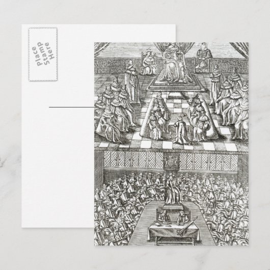 Parlementsleden in 1640 briefkaart (Voorkant / Achterkant)