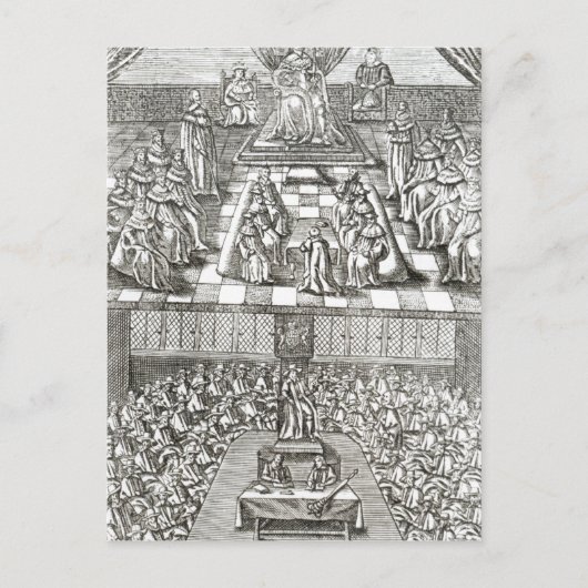 Parlementsleden in 1640 briefkaart (Voorkant)