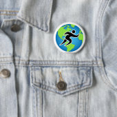 Parleremo Language Marathon Runner Ronde Button 5,7 Cm (In situ)