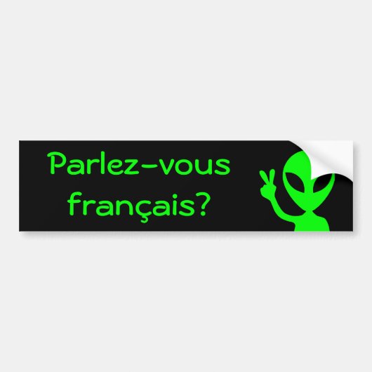 Parlez-vous francais? Bumpersticker (Voorkant)