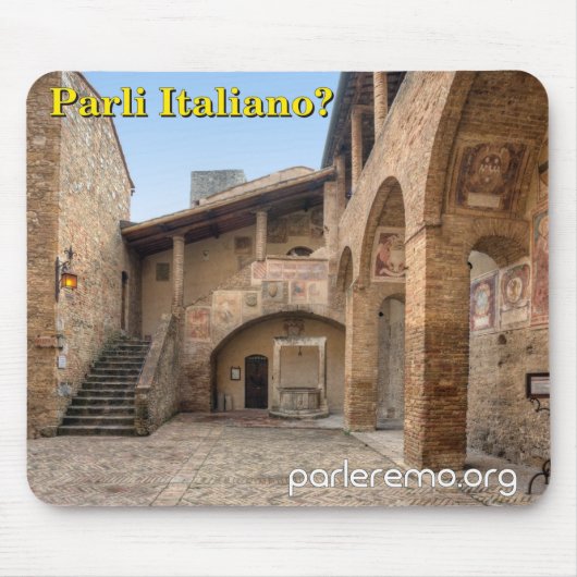 Parli Italiano? San Gimignano, Italië Muismat (Voorkant)