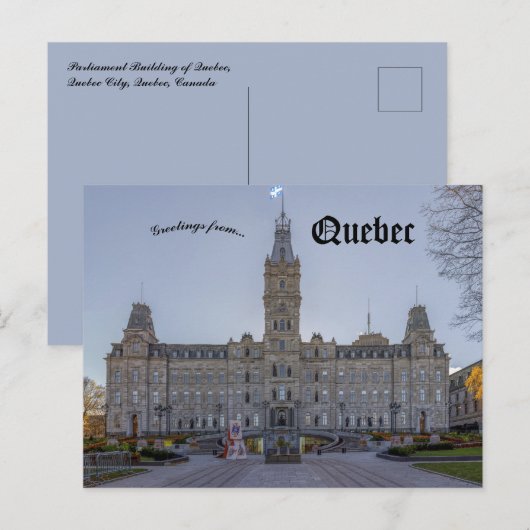 Parliament Building of Quebec in Quebec Canada Briefkaart (Voorkant / Achterkant)