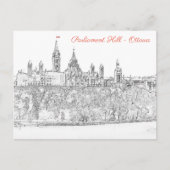 Parliament Hill in Ottawa - Ontario, Canada Briefkaart (Voorkant)