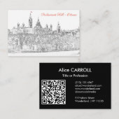 Parliament Hill in Ottawa - QR-code Visitekaartje (Voorkant / Achterkant)