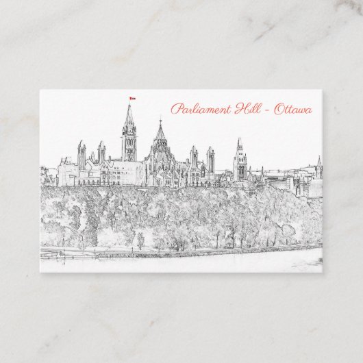 Parliament Hill in Ottawa - QR-code Visitekaartje (Voorkant)