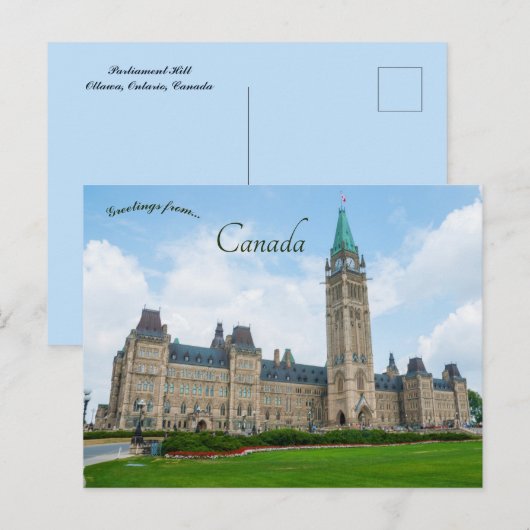 Parliament Hill Ottawa Ontario Canada Briefkaart (Voorkant / Achterkant)