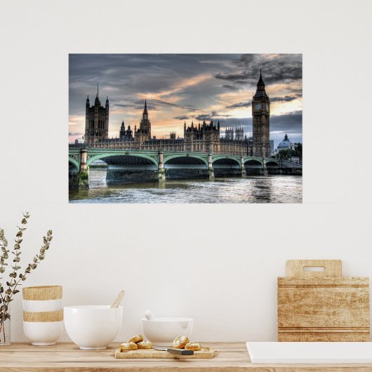 Parliment Building - Londen, Engeland Poster (Keuken)