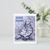 Parlor Roller Pigeon Briefkaart (Staand voorkant)
