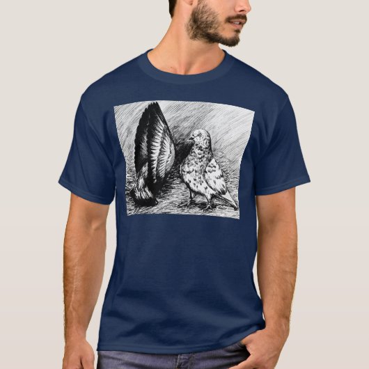 Parlor Roller Pigeons T-shirt (Voorkant)