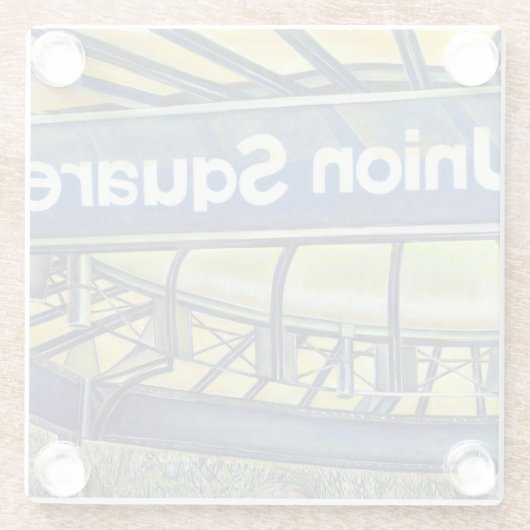 Parlor van het Unieplein Glazen Onderzetter (Achterkant)