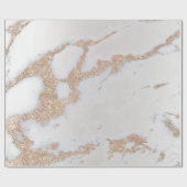 Parly Ivory Gold Champagne Metallic Grey Marmer Cadeaupapier (Vlak)