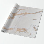 Parly Ivory Gold Champagne Metallic Grey Marmer Cadeaupapier (Uitgerold)