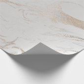 Parly Ivory Gold Pastel Metallic Gray Marble Glam Cadeaupapier (Hoek)