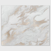 Parly Ivory Gold Pastel White Grey Marble Glam Cadeaupapier (Vlak)