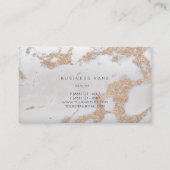 Parly Ivory Silver Beige Gray Marble Glam Vip Visitekaartje (Achterkant)