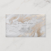 Parly Ivory White Gold Grey Marble Glam Vip Visitekaartje (Achterkant)