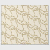 Parly Pearls Ivory Creamy Bridal Weddendag Cadeaupapier (Vlak)