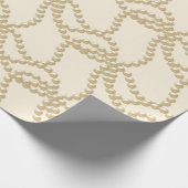 Parly Pearls Ivory Creamy Bridal Weddendag Cadeaupapier (Hoek)