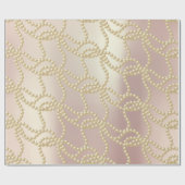 Parly Pearls Ivory Creamy Bridal Weddendag Cadeaupapier (Vlak)
