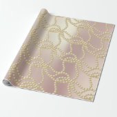 Parly Pearls Ivory Creamy Bridal Weddendag Cadeaupapier (Uitgerold)