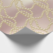 Parly Pearls Ivory Creamy Bridal Weddendag Cadeaupapier (Hoek)