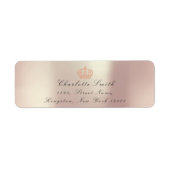 Parly Pink Glitter RSVP Crown Princess Bridal Etiket (Voorkant)