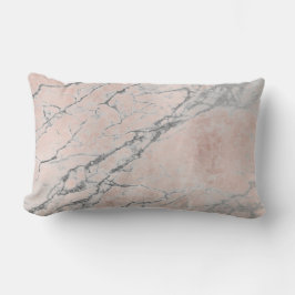 Parly Pink Rose Gold Silver Grey Blush Marble Kussen