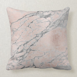 Parly Pink Rose Gold Silver Grey Blush Marble Kussen