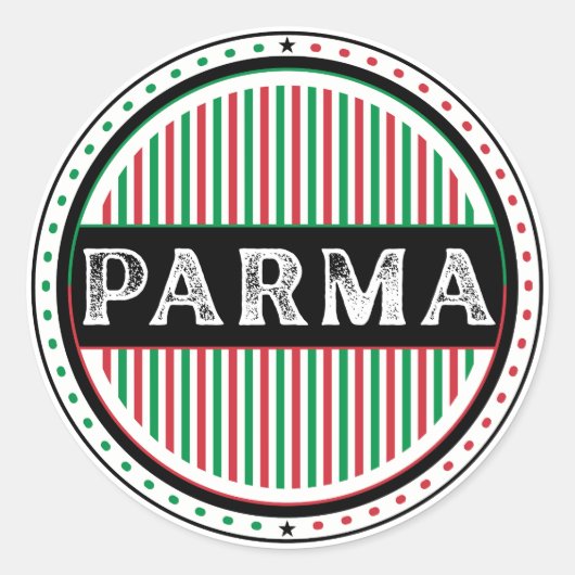 Parma City Pride Emblem – Italian Identity Ronde Sticker (Voorkant)
