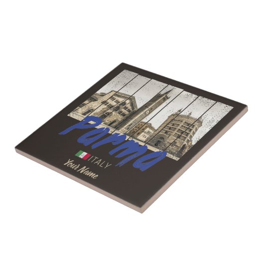 Parma Emilia-Romagna Italië Souvenir Tegeltje (Zijkant)