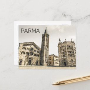 Parma Emilia Romagna Piazza Del Duomo Italië Feestdagenkaart