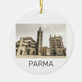 Parma Emilia Romagna Piazza Del Duomo Italië Keramisch Ornament (Voorkant)