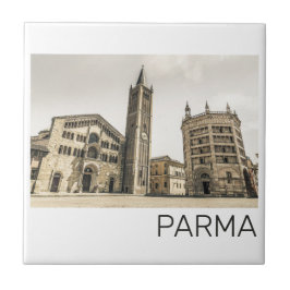 Parma Emilia Romagna Piazza Del Duomo Italië Tegeltje