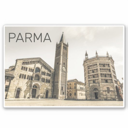 Parma Emilia Romagna Piazza Duomo Italië Sticker (Voorkant)