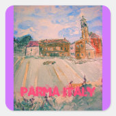 parma italië kunst vierkante sticker (Voorkant)