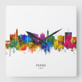 Parma Italië Skyline Vierkante Klok