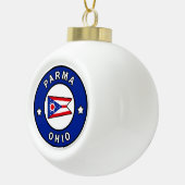 Parma Ohio Keramische Bal Ornament (Rechts)