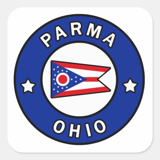 Parma Ohio Vierkante Sticker (Voorkant)